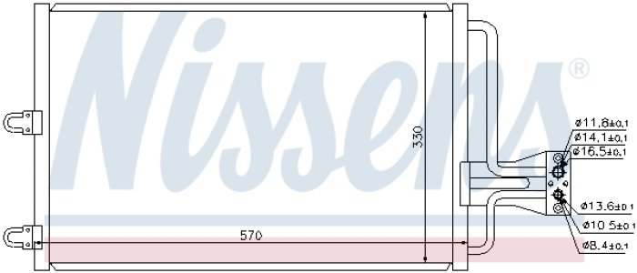 Chłodnica klimatyzacji NISSENS 94100 6453V5