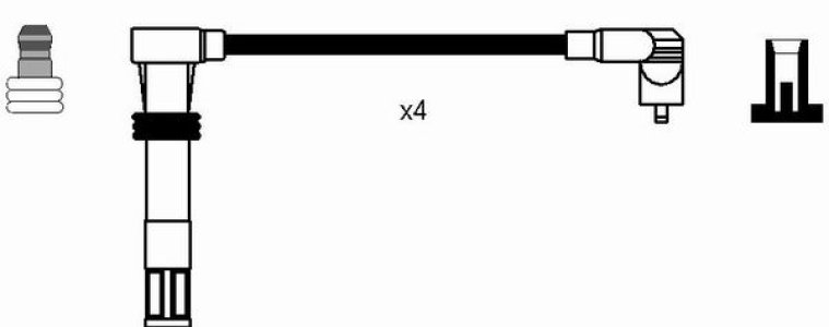 Przewody wysokiego napięcia komplet NGK RC-VW910 RCVW910