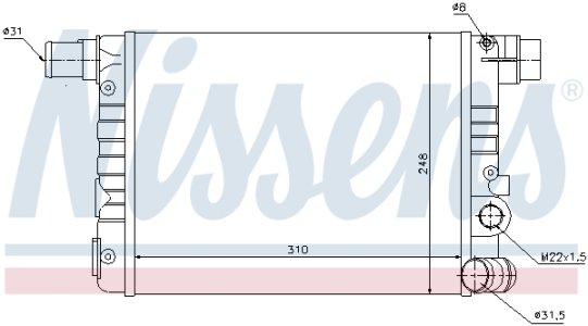 Chłodnica silnika NISSENS 61805 46521746