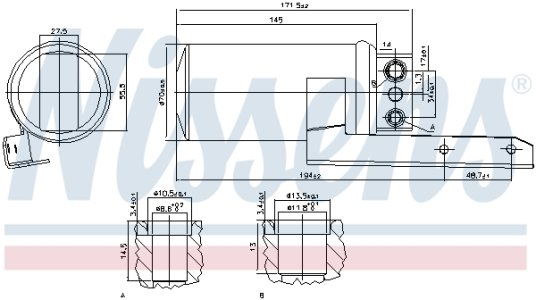 Osuszacz klimatyzacji NISSENS 95236 52484345