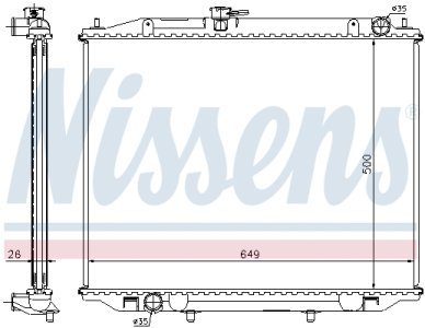 Chłodnica silnika NISSENS 68708A 1958982