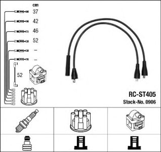 Przewody wysokiego napięcia komplet NGK RC-ST405 4451729