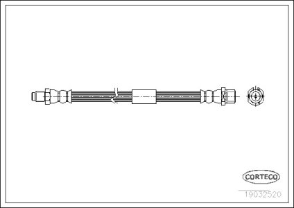 Przewód hamulcowy giętki CORTECO 19032520 562094