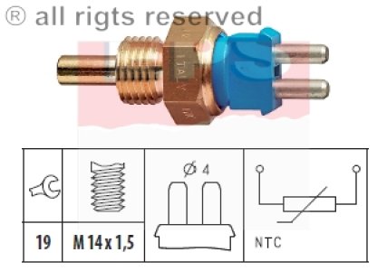 Czujnik temperatury wody EPS 1.830.139 85424517