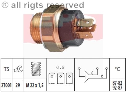 Włącznik wentylatora chłodnicy FACET 1.850.606 126417