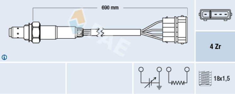 Sonda lambda FAE 77128 283