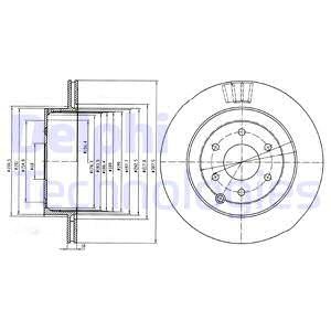 TARCZA HAMULCOWA TYŁ DELPHI BG4174 NISSAN NAVARA 