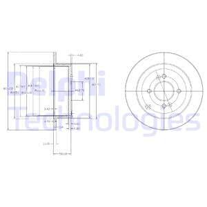 TARCZA HAMULCOWA TYŁ DELPHI BG4097 HYUNDAI GETZ 