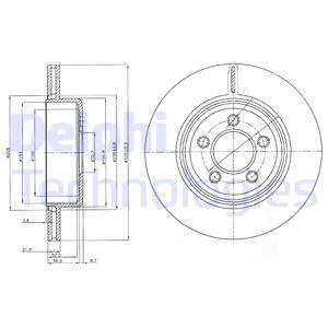 TARCZA HAMULCOWA TYŁ DELPHI BG4073 CHRYSLER 300C 