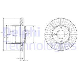 TARCZA HAMULCOWA DELPHI BG4117 FORD FIESTA ST150