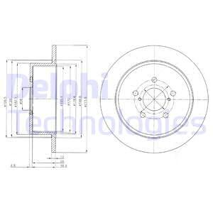 TARCZA HAMULCOWA DELPHI BG4129 SUBARU LEGACY 03