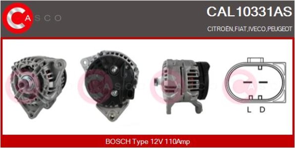 ALTERNATOR 12V 110A CASCO CAL10331AS 