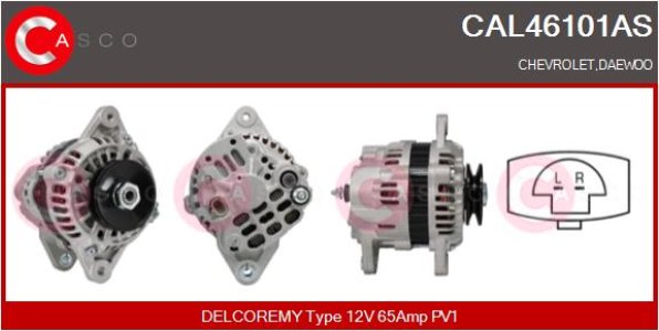 ALTERNATOR 12V 65A CASCO CAL46101AS 