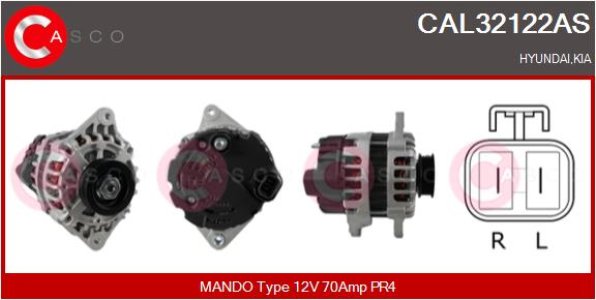 ALTERNATOR 12V 70A CASCO CAL32122AS 