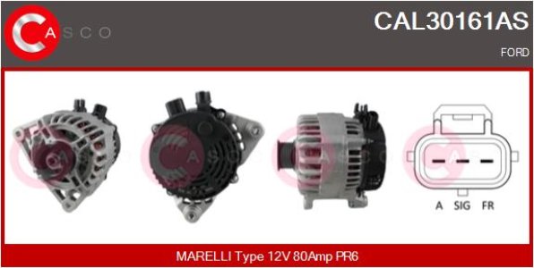 ALTERNATOR 12V 80A CASCO CAL30161AS 