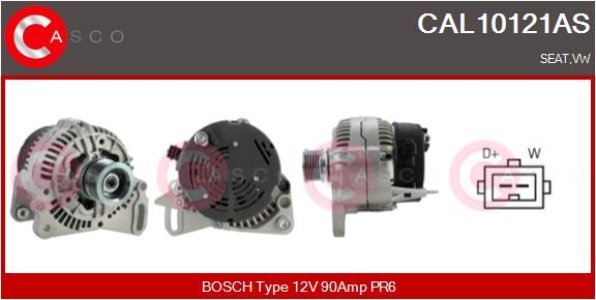 ALTERNATOR 12V 90A CASCO CAL10121AS 