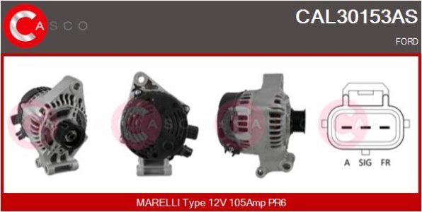 ALTERNATOR 12V 105A CASCO CAL30153AS 
