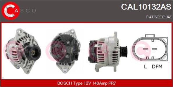 ALTERNATOR 12V 140A CASCO CAL10132AS 