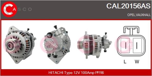 ALTERNATOR 12V 100A CASCO CAL20156AS 