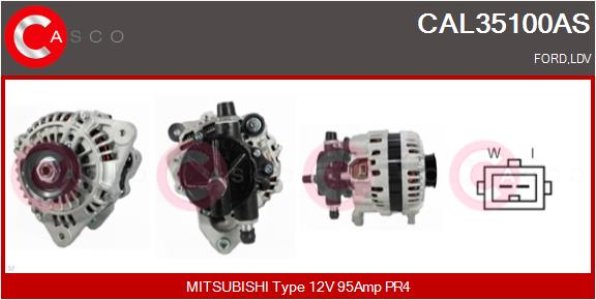 ALTERNATOR 12V 95A CASCO CAL35100AS 
