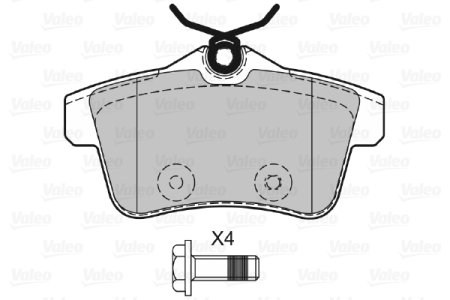 Klocki hamulcowe tył VALEO 601061