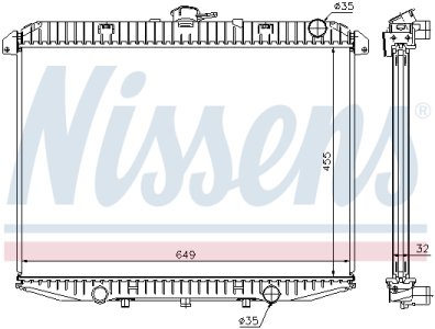 Chłodnica silnika NISSENS 62070A 1953240