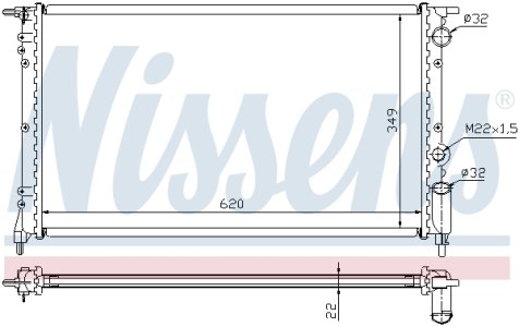 Chłodnica silnika NISSENS 63918 7700795175