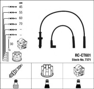 Przewody wysokiego napięcia komplet NGK RC-CT601 RCCT601
