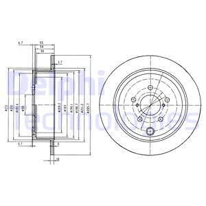 TARCZA HAMULCOWA DELPHI BG4158 SUBARU FORESTER 08