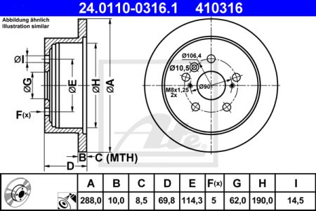 TARCZA HAM.TYL LEXUS RX300/400 03-08