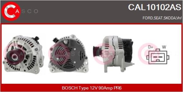 ALTERNATOR 12V 90A CASCO CAL10102AS 