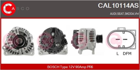 ALTERNATOR 12V 90A CASCO CAL10114AS 