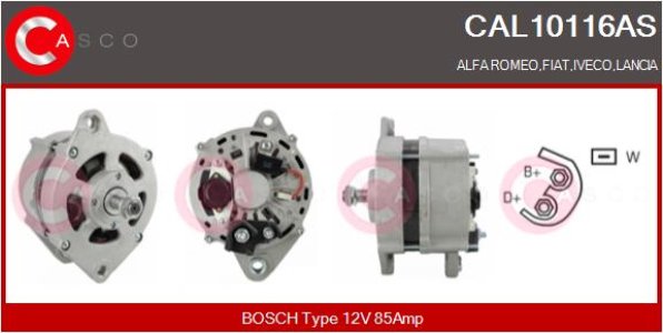 ALTERNATOR 12V 85A CASCO CAL10116AS 