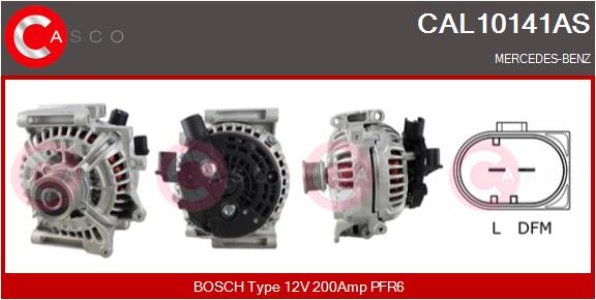 ALTERNATOR 12V 200A CASCO CAL10141AS 