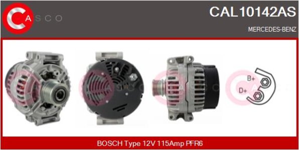 ALTERNATOR 12V 115A CASCO CAL10142AS 