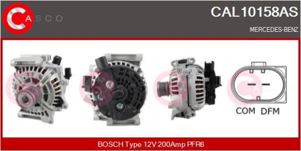 ALTERNATOR 12V 200A CASCO CAL10158AS 