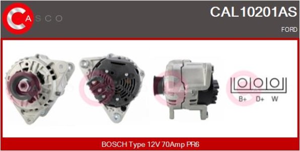 ALTERNATOR 12V 70A CASCO CAL10201AS 
