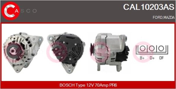 ALTERNATOR 12V 70A CASCO CAL10203AS 