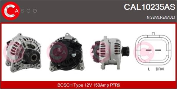 ALTERNATOR 12V 150A CASCO CAL10235AS 