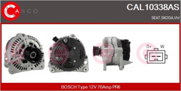 ALTERNATOR 12V 70A CASCO CAL10338AS 