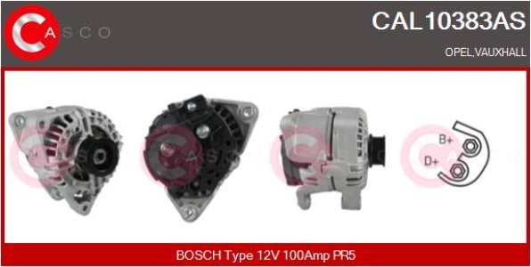 ALTERNATOR 12V 100A CASCO CAL10383AS 