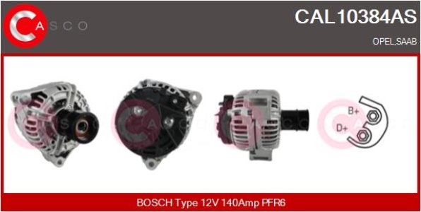ALTERNATOR 12V 140A CASCO CAL10384AS 