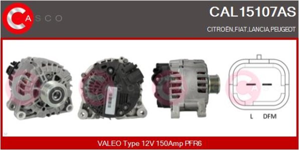 ALTERNATOR 12V 150A CASCO CAL15107AS 