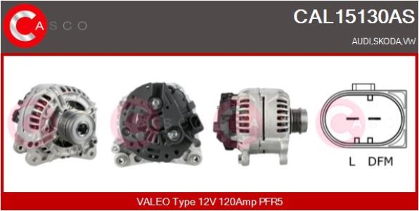 ALTERNATOR 12V 120A CASCO CAL15130AS 