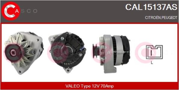 ALTERNATOR 12V 70A CASCO CAL15137AS 