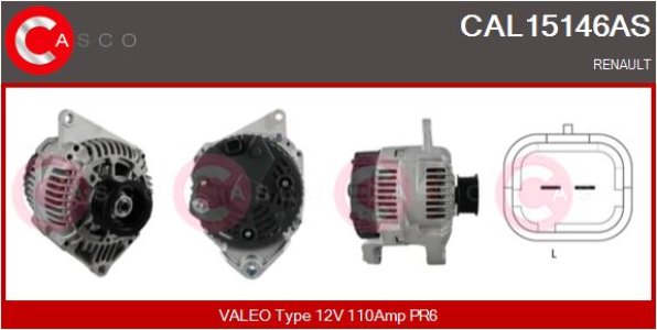 ALTERNATOR 12V 110A CASCO CAL15146AS 