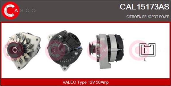 ALTERNATOR 12V 50A CASCO CAL15173AS 