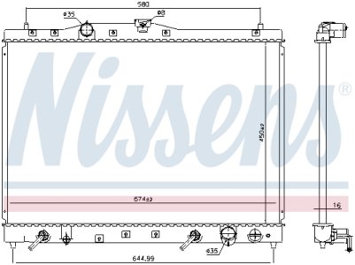 Chłodnica silnika NISSENS 68116 19010P5A003