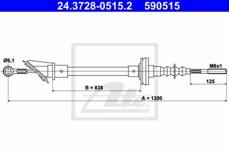 Linka sprzęgła ATE 24.3728-0515 215000