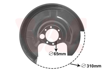 OSŁONA TARCZY HAMULCOWEJ VAN WEZEL 0322373 8D0615611 AUDI
